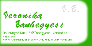 veronika banhegyesi business card